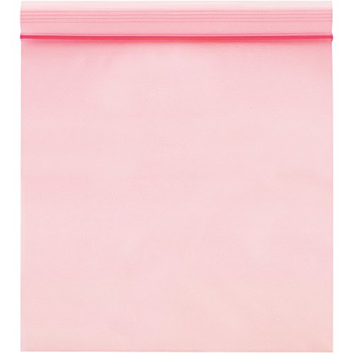 Sacos poli reclosáveis ​​anti-estáticos de 4 mil, 18 x 24, rosa, 250/caso