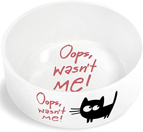 Pawject X Cerâmica Tigela de gato para comida ou água, Bowl para gatinhos e gatos, Fácil de limpar