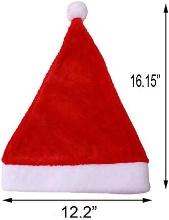 Hat de Papai Noel para adultos, grandes trajes de Papólago vermelho para homens para homens/mulheres