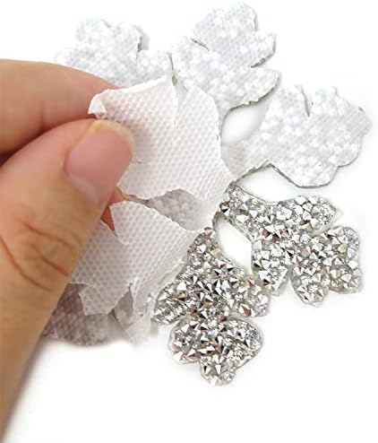 Honbay 3pcs Snowflake shinestone Patches Apliques Patches de decoração de reparo de roupas para acessórios