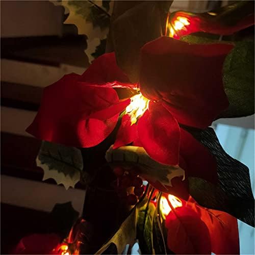 Lâmpada de vasta de flores de flor de floresta de bateria led de férias de férias árvores de natal lâmpada