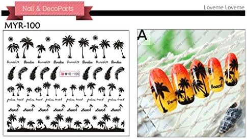 Color Street Poneanail tiras de estilo glitter árvore de vento tropical manicure unhas coconuts sticker surf surf