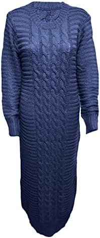 Vestido de suéter feminino Clube de vestido de inverno redondos do Winter Clube