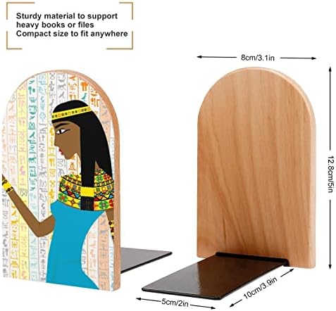 Antigo egípcia Mulher Livros de madeira para prateleiras Organizador de livros de escritório não esquisitos