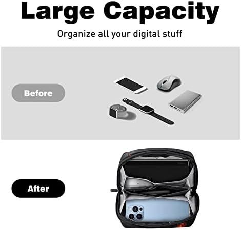 Organizador eletrônico Small Travel Cable Organizer Bag para discos rígidos, cabos, carregador,