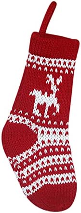 Meias de Natal Big Socks Lareira clássica Sofras de meias penduradas Flakes de neve Santa Boneca