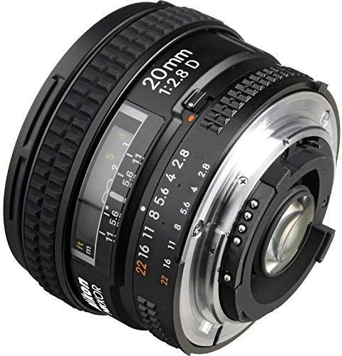 Nikon AF FX Nikkor 20mm f/2.8D lente de zoom fixo com foco automático para câmeras Nikon DSLR