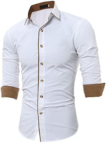 Maiyifu-gj masculino rolo as camisas elegantes camisetas casuais de cor sólida