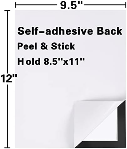 MfOffice Window Signal - Quadros de imagem de plástico 8.5x11 '' - dupla face e adesivo para parede/porta/refrigerador/armário