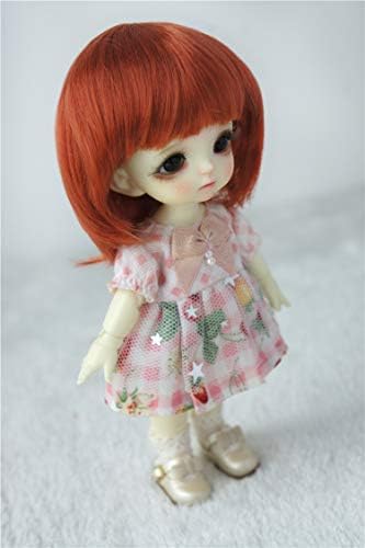 Lati Yellow Doll Wigs JD025 5-6 polegadas 13-15cm 1/8 OB11 Corte atalho Mohair BJD Fashion Doll Acessórios