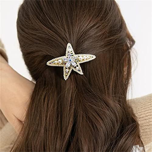 Xjjzs estrela do mar de cabelo fêmea fêmea meio gravata cabelos tampo clipe de mola jóias