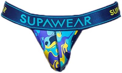 Apawear sprint masculino masculino pegajoso azul - roupas íntimas de tira de jock para homens