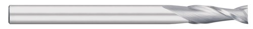 Titan tc17025 moinho de extremidade de carboneto sólido, comprimento extra longo, 2 flauta, extremidade quadrada,