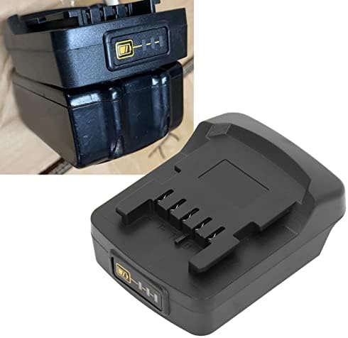 Adaptador de bateria de 18V com luz indicadora, Mount Connector Power Tool Fool de lítio conversor para bateria