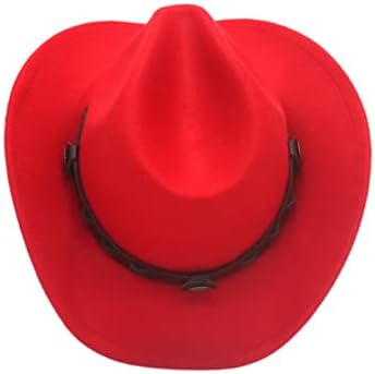 Faringoto Homens Mulheres Chapéu de Cowboy Classic Feel Wide Brim Hat Western Cowgirl