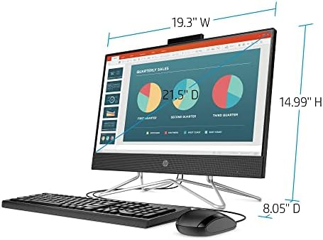 HP 22 polegadas FHD IPS Touchscreen Touchscreen Computador de mesa 2022, AMD Ryzen 3 3250U, 24 GB DDR4,