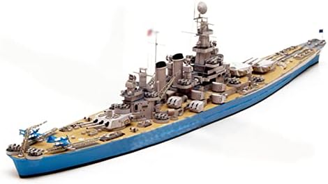Natefemin 1: 400 escala USS Carolina do Norte BB-55 Modelo de papel de papel de navio Modelo Milody Modelo