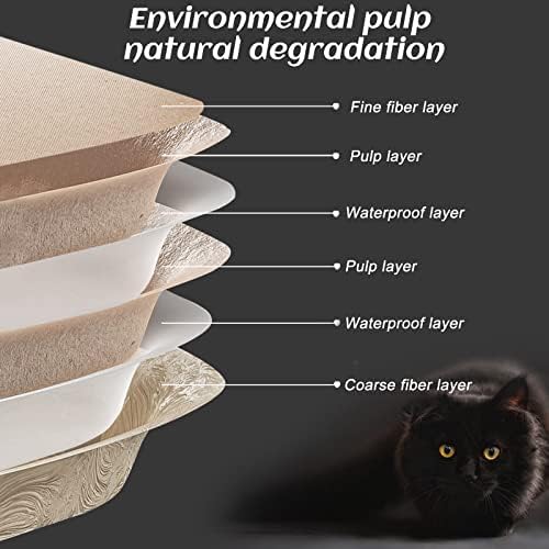 Pacote de 8 caixas de areia descartáveis ​​à prova d'água para pequenos gatos e coelhos médios viagens externas