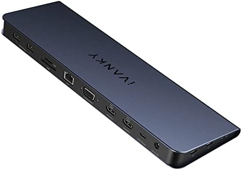 MacBook Pro Detking Station com adaptador de energia 100W, Ivanky 15 em 1 Triple Display USB C Estação de
