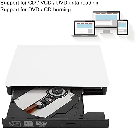 Unidade óptica externa Zyyini, gravador de escritor de DVD USB3.0, Ultra Slim Portable DVD Writer