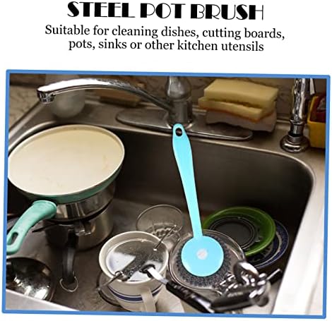 Escova de bola de aço operitacx pincéis de limpeza de limpeza esponjas de prato limpador de prato escrevizes