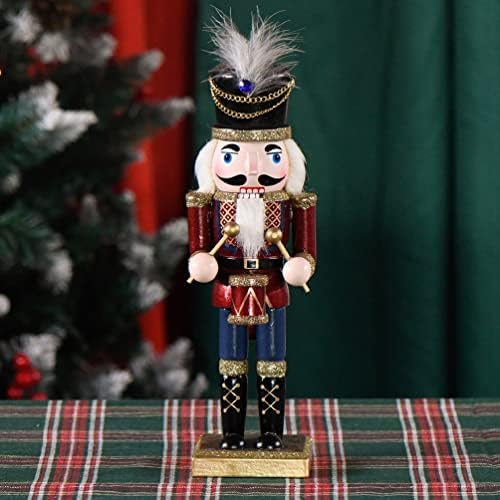 ABOOFAN Christmas Nutcracker Figura do baterista do quebra -nozes Decoração de mesa de Natal para o Natal