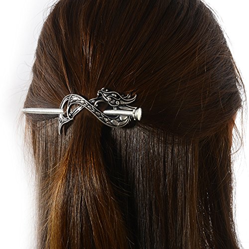 Cabelo celta viking barretas de gancho de cabelo- acessórios de cabelo viking