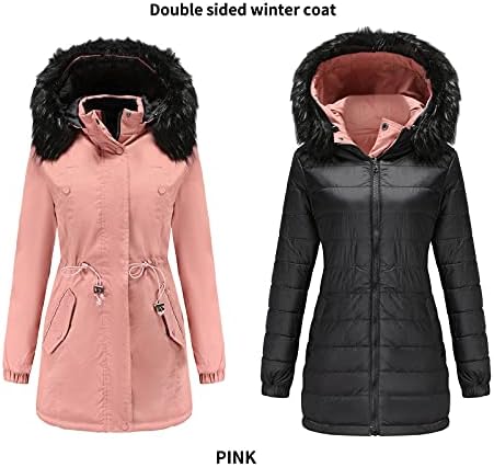 Casacos de lã para mulheres Classic Clowed Jacket Long Winter Winter quente fino com moletom de flanela
