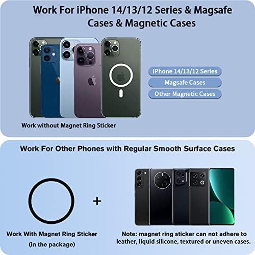 Porta de anel de telefone magnético Aurox para MagSafe Phone Grip Ajuste Ajuste do telefone magnético para