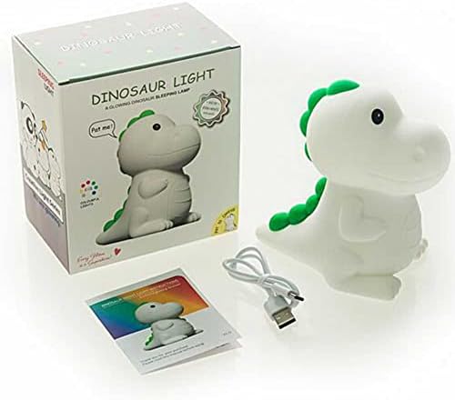 Tonone Dinosaur Kids Night Lights 7 Color Alterar crianças Night Light USB Recarregável Animal Lâmpadas de silicone