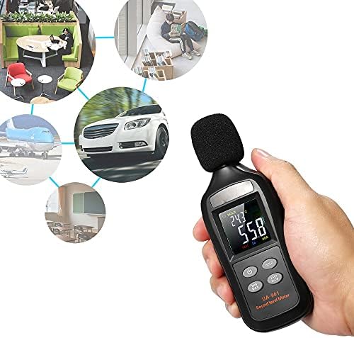 Walnuta Digital Sound Level Medidor Volume de ruído Medição de instrumentos Decibel Testador de monitoramento