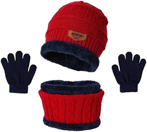 Espalhar luvas quentes chapéu meninos meninas de inverno e lenço malha