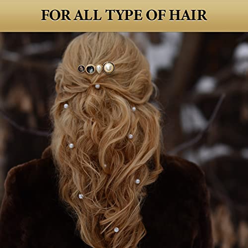Clipes de cabelo de pérola Doubro, clipes de cabelo de metal para meninas, helavões fortes de cabelo barretas