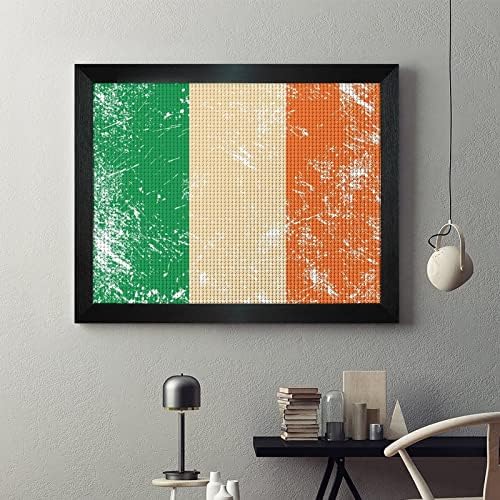 Irlanda Bandeira Retro Kits de pintura de diamante Picture Frame 5D DIY Full Frill Rhinestone Arts Decoração