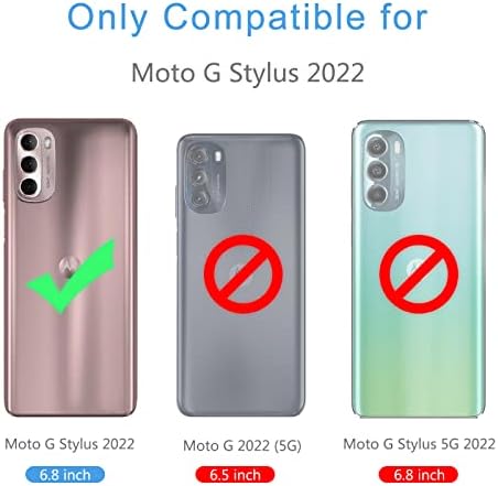 Caso Haii para Moto G Stylus 4G 2022, Caixa de carteira PU Folio Flip Flip com tampa do telefone de fechamento