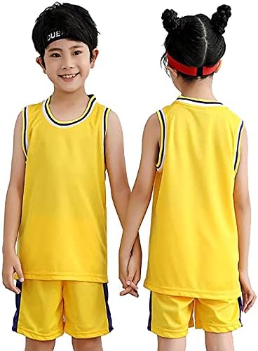 Easyforever Kids Boys Meninos com traje de basquete sem mangas