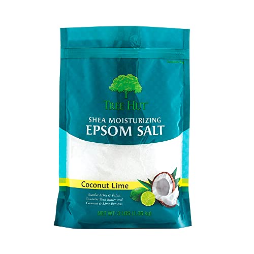 Tree Hut Shea hidratante Epsom Salt Coconut Lime, 3IBs, Epsom ultra hidratante para nutrir cuidados corporais