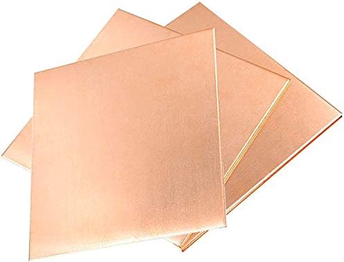 Placa de folha de folha de metal de cobre Yiwango 1x 200 x 200 mm Cut Cobper Metal Placa de cobre