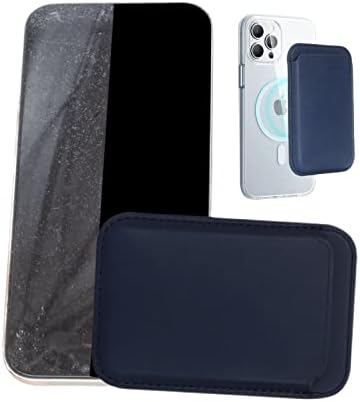 Porta de carteira magnética com magsafe para iPhone, polindo o lado da carteira limpa para tela para iPhone,