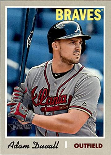 2019 Topps Heritage 145 Adam Duvall Atlanta Braves Baseball Card