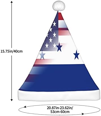 American Honduras Flag Funny Adults Plexh Santa Hat chapéu de Natal para mulheres e homens chapéu de férias de