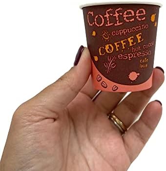 50 xícaras de café descartáveis ​​de contagem 4 onças para usar papel hot bebida expresso xícara