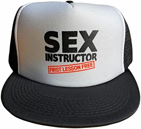 Instrutor de sexo Primeira lição Snapback Trucker Hat para homens ou mulheres, vintage se encaixa com
