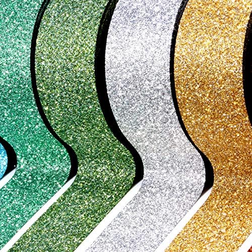 Pulabo 1,5cm x 5m Glitter Washi Fita pegajosa de papel adesivo Etiqueta de fita adesiva DIY decoração criativa