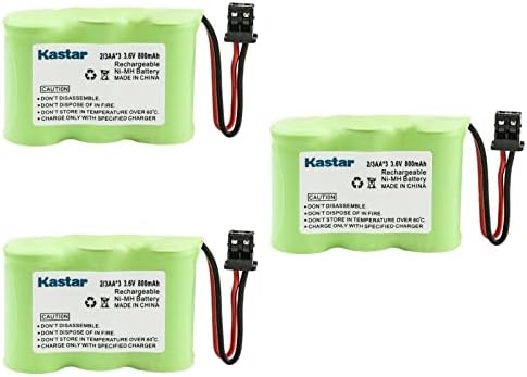 Kastar 3-Pack 2/3AA 3.6V 800mAh Ni-MH Battery Replacement for Panasonic KX-422 KX440 KX-440 KXP372DH KX-P372DH KXT150