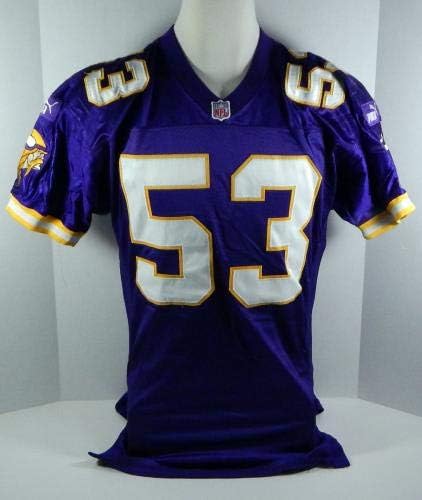 1999 Minnesota Vikings Kivuusama Mays 53 Jogo emitido Purple Jersey Viksnc00392 - Jerseys de Jerseys
