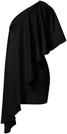 Vestidos de coquetel 2023 elegante fora do ombro de manga curta Wapin Wrap Bodycon Ruffle Sexy Sun Summe vestidos