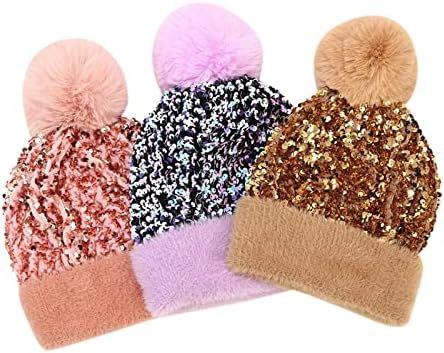 Guangyuan knit chapéu para mulheres mais quente aconchegante tweed tweed chapéu de inverno chull