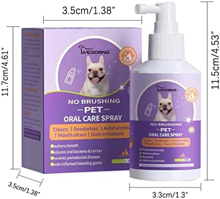 2 PCs Petclean Dentes de limpeza Spray para cães e gatos, 2023 dentes de limpeza de dentes limpos de