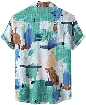 Camisas havaianas masculinas de manga curta camisa impressa da moderna camisa de praia casual e confortável